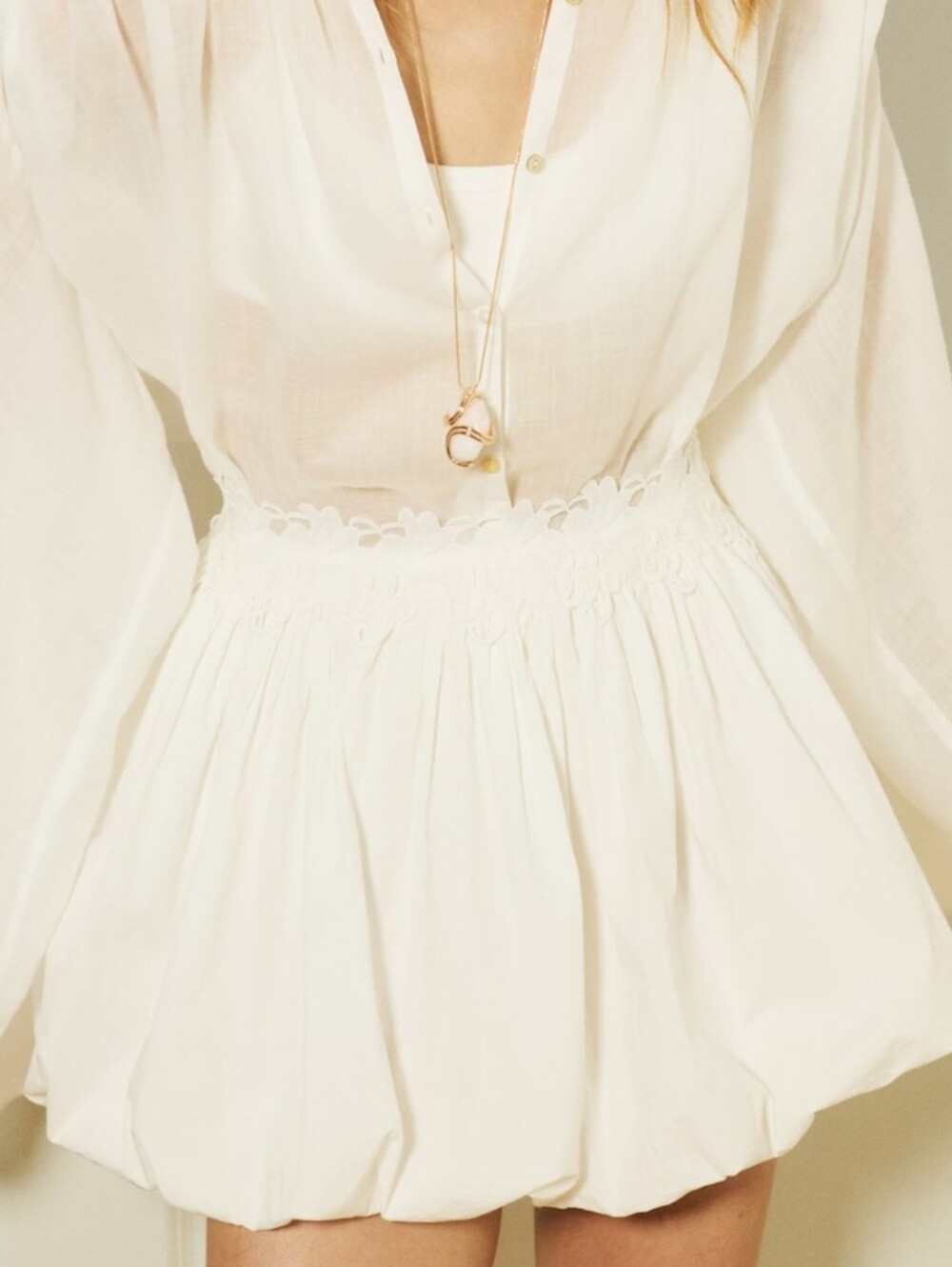 COTTON BALLOON SKIRT - H&M